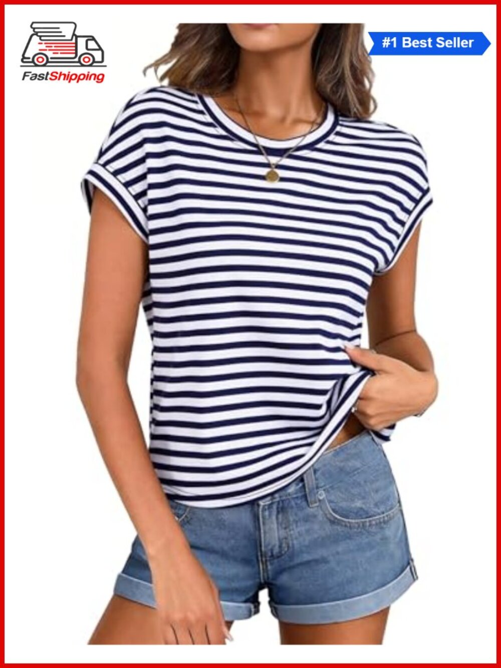 ✨ Totatuit Women Cute Cropped T-Shirt Short Sleeve Boxy Crewneck Summer Tee